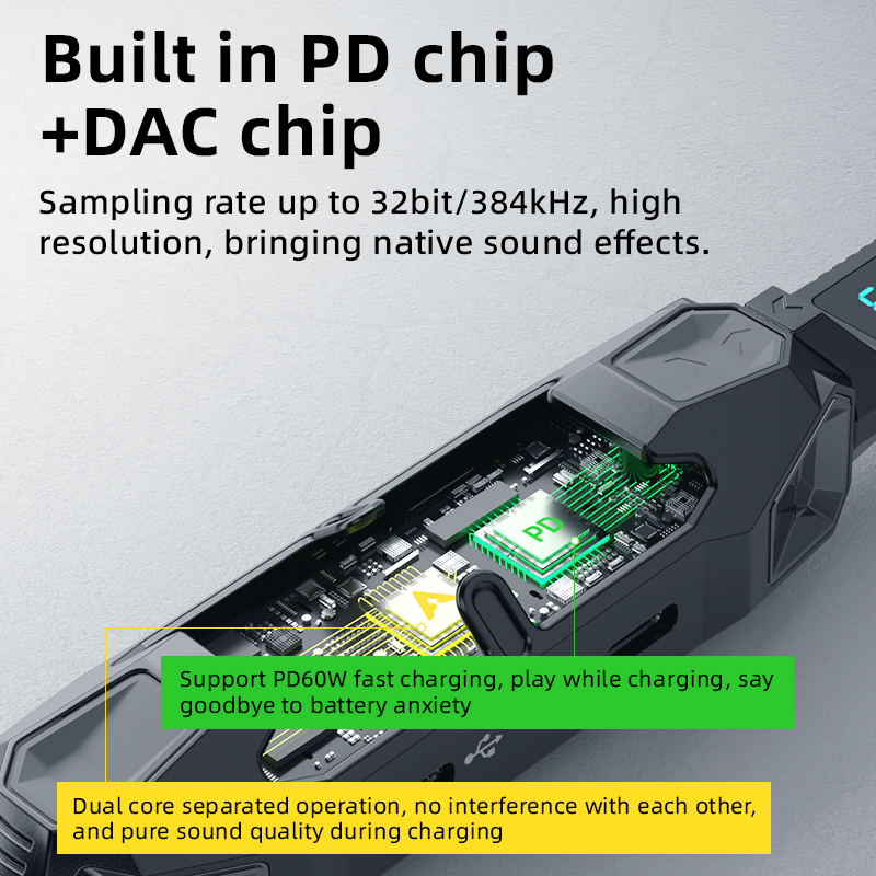 وصله بيفا X41 RGB الاصدار الجديد شحن 60 واط سماعه ابره 3.5mm سماعه تايب سي PIVA ADAPTER