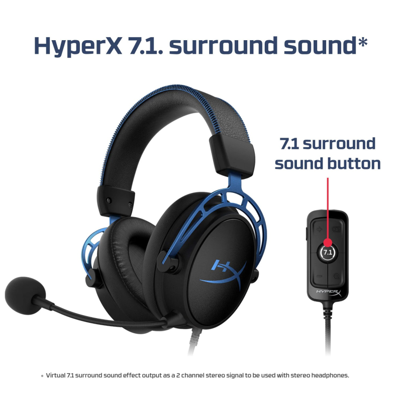 سماعه رأس هايبر اكس كلاود الفا اس يو اس بي 7.1 Hyperx Cloud Alpha S Wired