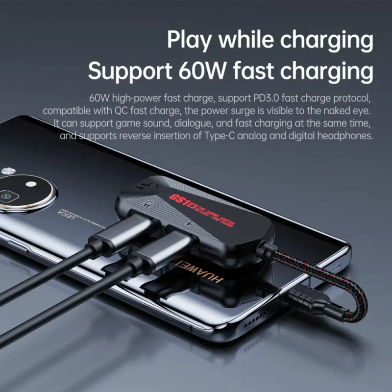 وصلة تايب سي 3في1 مدخلين تايب سي ومدخل 3.5mm AUX من بلكستون 24 بت | PLEXTONE