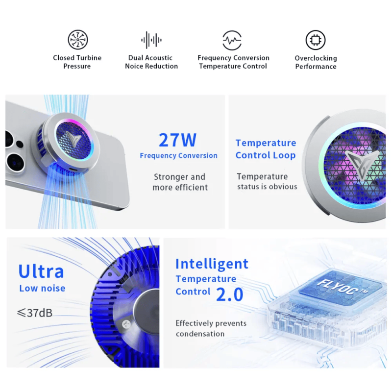 مروحه تبريد فلاي دي جي B7X للهواتف RGB 