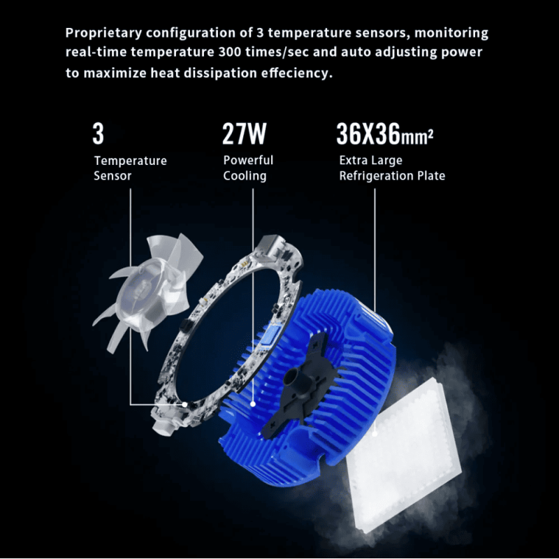 مروحه تبريد فلاي دي جي B7X للهواتف RGB 