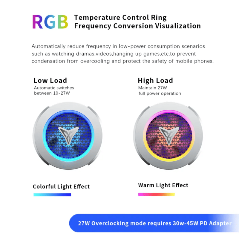 مروحه تبريد فلاي دي جي B7X للهواتف RGB 