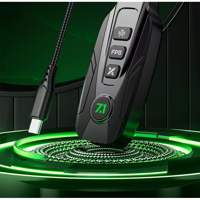 وصله تايب سي 2 in 1 شحن بقوة 60w + كرت صوت للسماعة بمنفذ AUX تحكم عبر التطبيق | PIVA