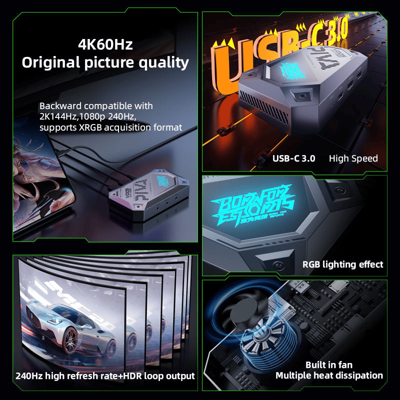 الجاتو للبثوث 6 في 1 وصله بث مباشر للاعبين 4K 60HZ